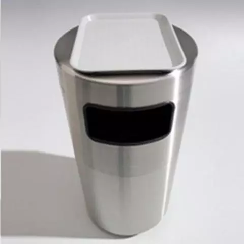 39-Gallon Stainless Steel Trash Receptacle