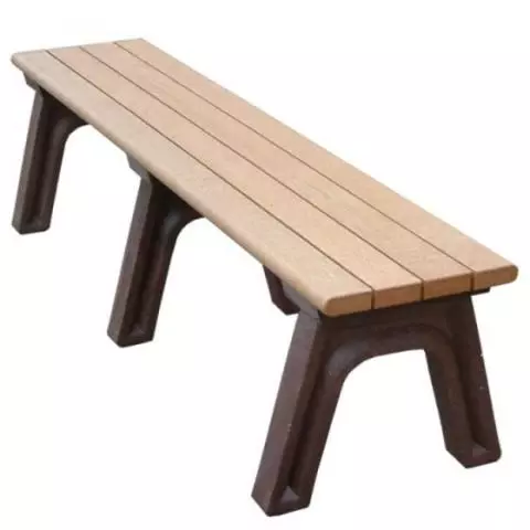 Park Classic Flat Park Bench | 6 Bench | Recycled Plastic Park Bench | Recycled Material Park Bench | Park Bench | OCCOutdoors | Polly Products | Backless Park Bench