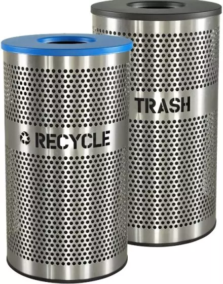 Blue Recycling Trash Liner - 33 Gallon
