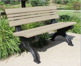 Park Bench - 4 Foot Cambridge - recycled plastic - OCC Outdoors - Polly ...