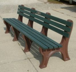 Memorial Park Bench - 8' Economizer Memorial Bench with Bronze Plaque ...