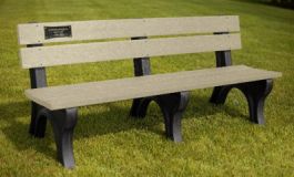 Memorial Bench Park - 6' Economizer Traditional Bench with Bronze ...