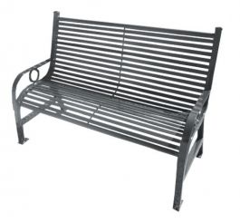 Park Bench | 4 Foot Park Bench | Heavy Duty Steel Park Bench | Park ...