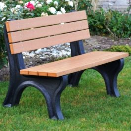 Park Bench - 4 Foot Deluxe - recycled plastic - OCC Outdoors - Polly ...