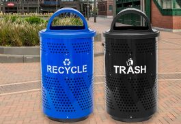 Arena 51 | 51 gallon perforated receptacle | Recycle Bin | Trash Bin ...