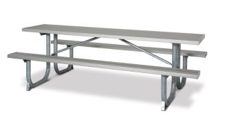 Extra Heavy Duty Picnic Table with Aluminum Top & Seats