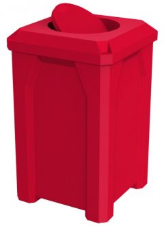 32-Gallon Square Trash Receptacle with Bug Barrier Top