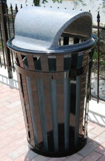 36-Gallon Main Street Trash Receptacle with Open Dome Lid
