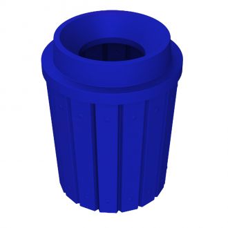 42 Gallon Round Signature Series Trash Receptacle With Funnel Top with 10 inch hole