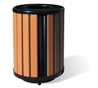 Richmond 60 Series Recycled Plastic 32 Gallon Trash Receptacle with Plastic Liner
