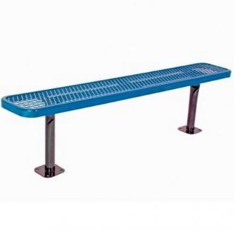 Deluxe 8 Foot Backless Heavy Duty Park Bench With 15" Seat Plank