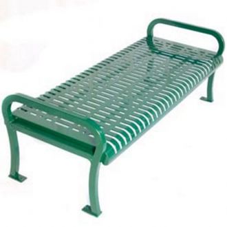 Backless 6 foot Lexington park bench with Thermoplastic Finish