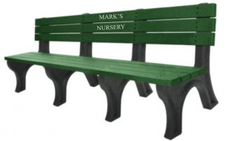 8 Foot Deluxe Memorial Park Bench without Arm Rest