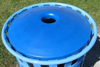 Mushroom Trash Receptacle Replacement Top with 4" Opening