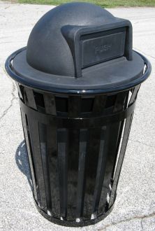 36-Gallon Main Street Trash Receptacle with Dome Top