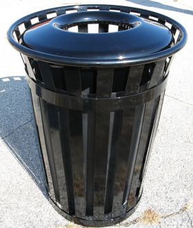 36-Gallon Main Street Trash Receptacle with Flat Top