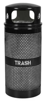34-Gallon Dome Top Perforated Trash Receptacle