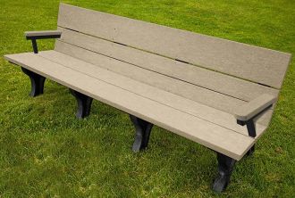 ADA Traditional 8 foot Park Bench with Arm Rest