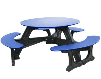 Bodega Recycled Plastic Round Picnic Table