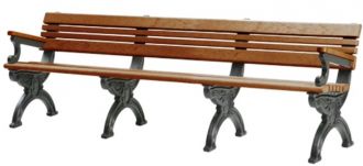 8 Foot Cambridge Park Bench with Arm Rest