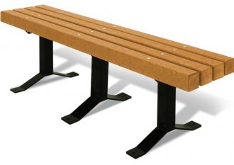 Traditional Bollard Style Bench with 4" x 4" Planks