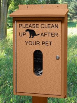 Pet Waste Bag Dispenser with Post
