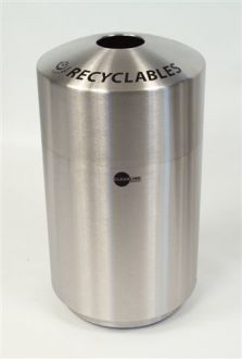 20-Gallon Stainless Steel Top Load Recyclables Bin
