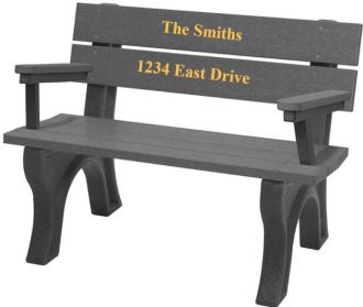 Economizer Traditional 4' Memorial Bench with Arms