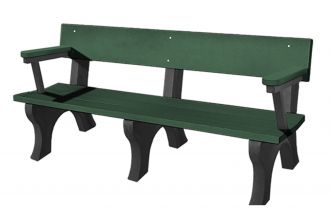 6 Foot Landmark Bench with Arm Rest