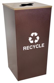 34-Gallon Tapered Co-Mingle Recycling Receptacle