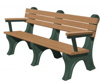 6 Foot Classic Park Bench with Arm Rest