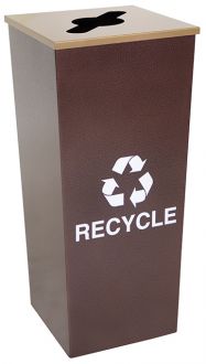 18-Gallon Tapered Single Bin Recycling Receptacle